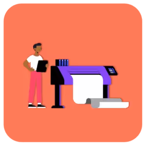 Illustration of print inspection process