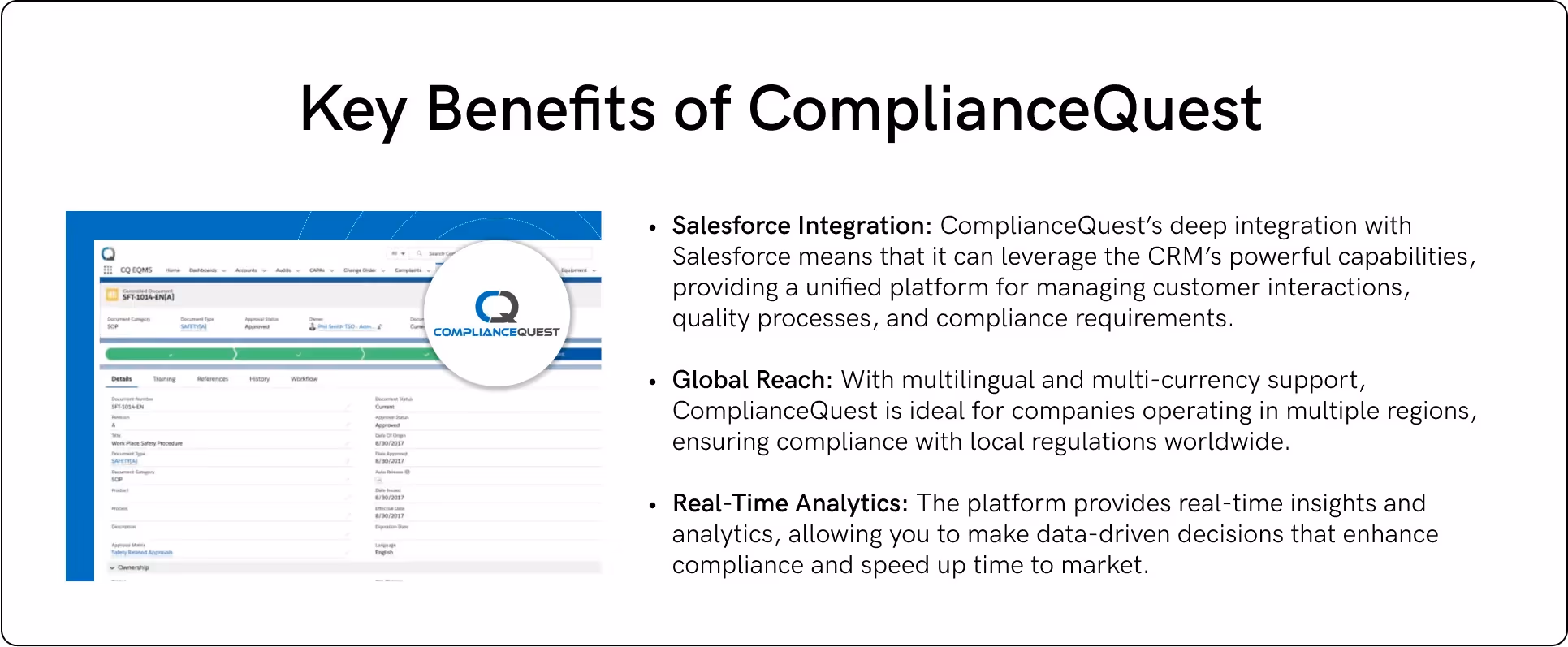 ComplianceQuest Benefits Banner