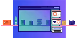 Illustration of inspected products and logos