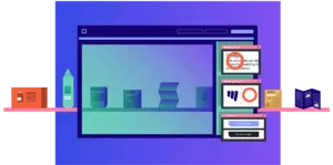 Illustration of inspected products and logos