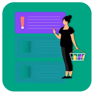 Illustration of a person reading a paragraph