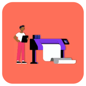 Illustration of print inspection process