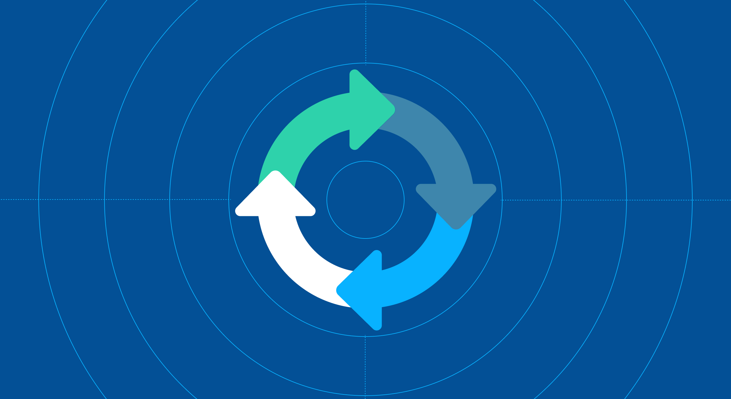Banner graphic showing a cycle representing production and quality control.