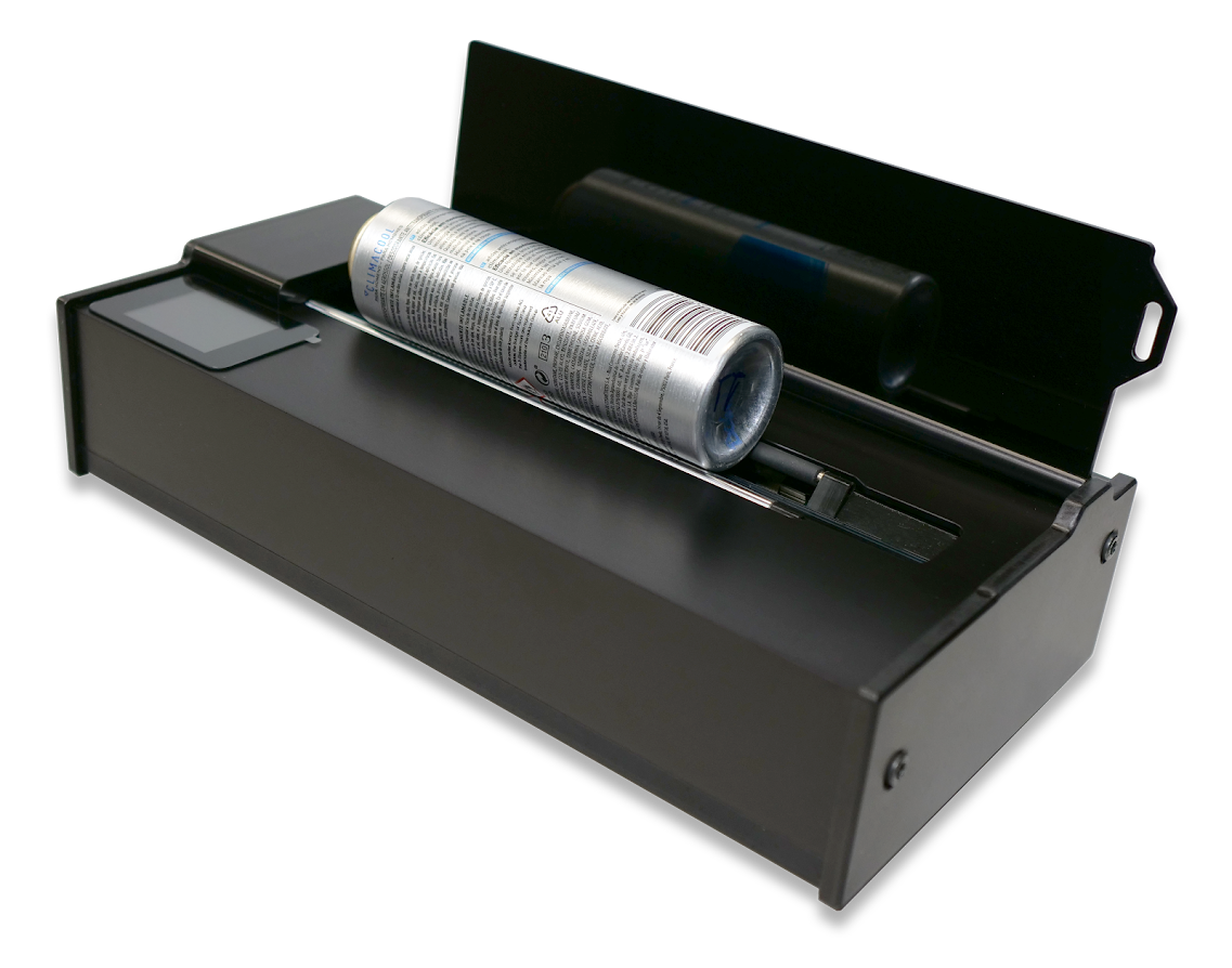 Der zylindrische GlobalVision C8-Scanner wurde beim Scannen eines Produktschlauchs gezeigt, der für die automatische Inspektion von zylindrischen Verpackungen konzipiert ist.