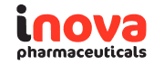 Logo of Inova Pharmaceuticals with "inova" in bold red and "pharmaceuticals" in black, emphasizing the brand's identity.