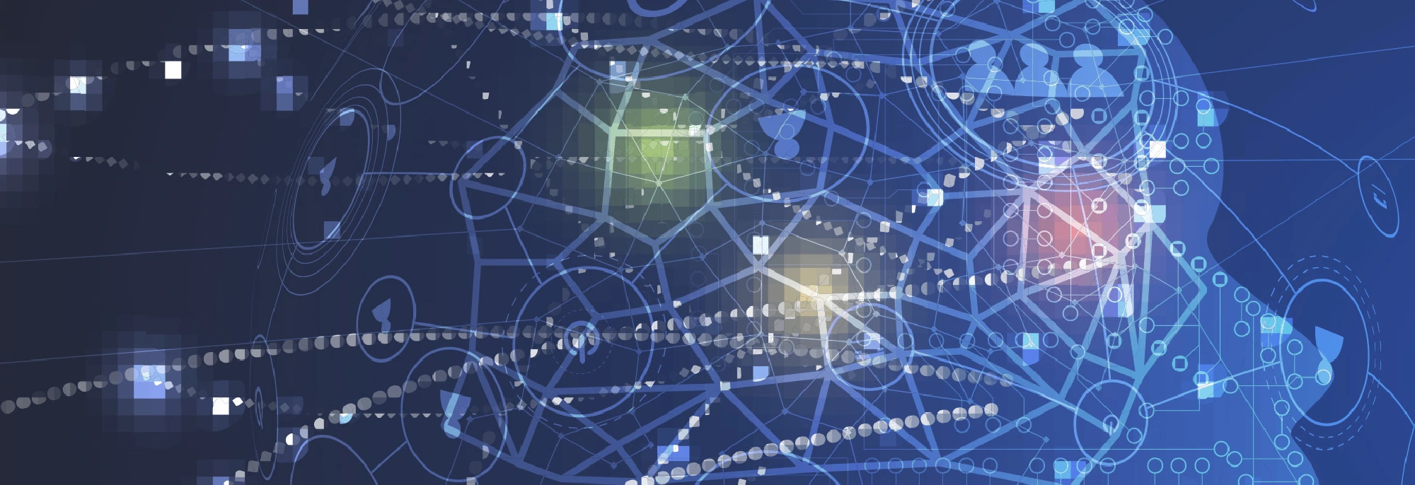 Conceptual illustration of thoughts joined in a web