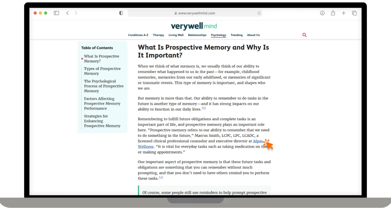 Laptop displaying Reporter Outreach service overview