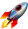 Rocket emoji icon for growth acceleration