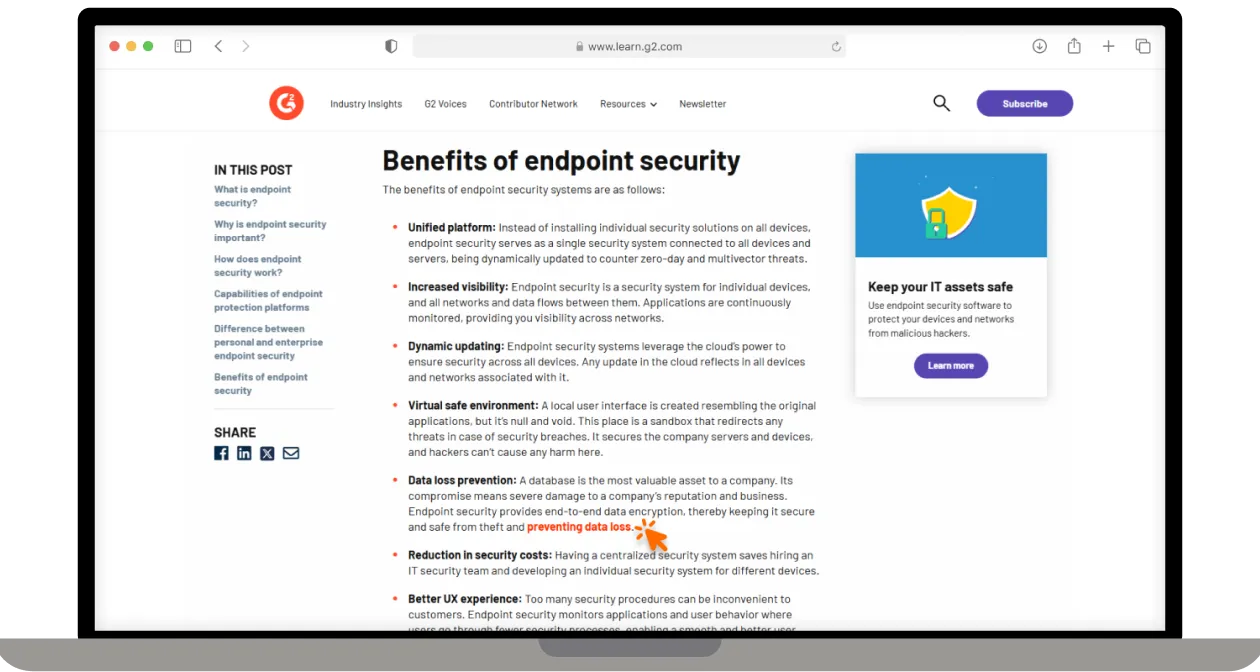 Laptop showing link building campaign results