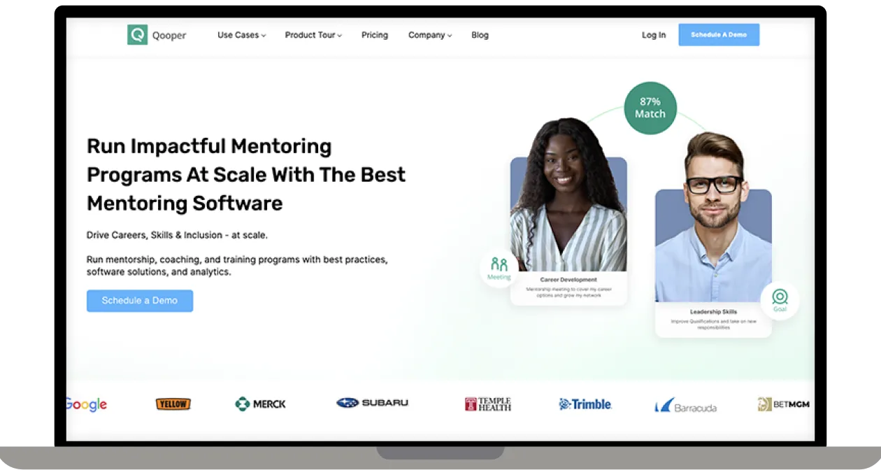 Qooper mentoring software case study featured image