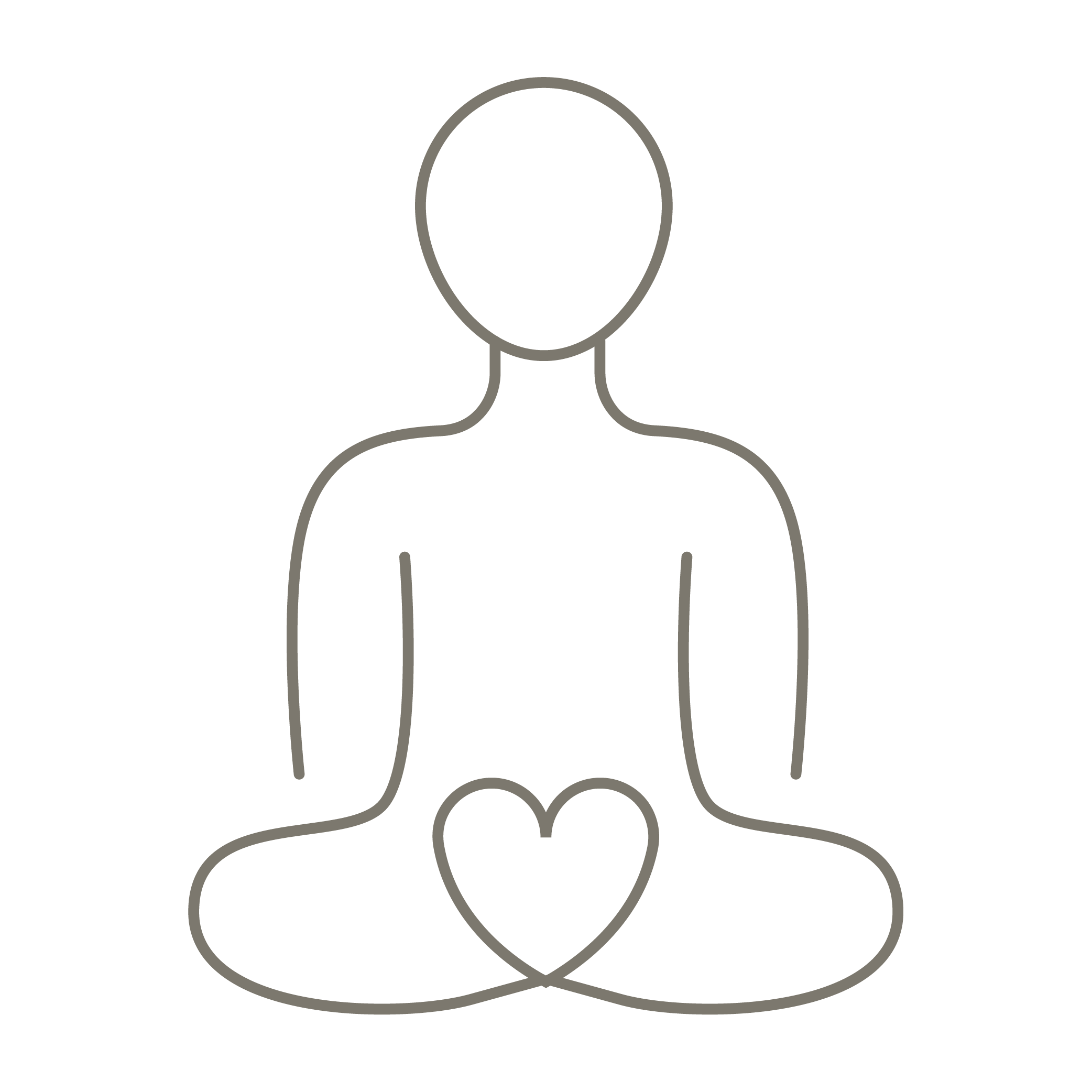 Icon einer Figur im Schneidersitz