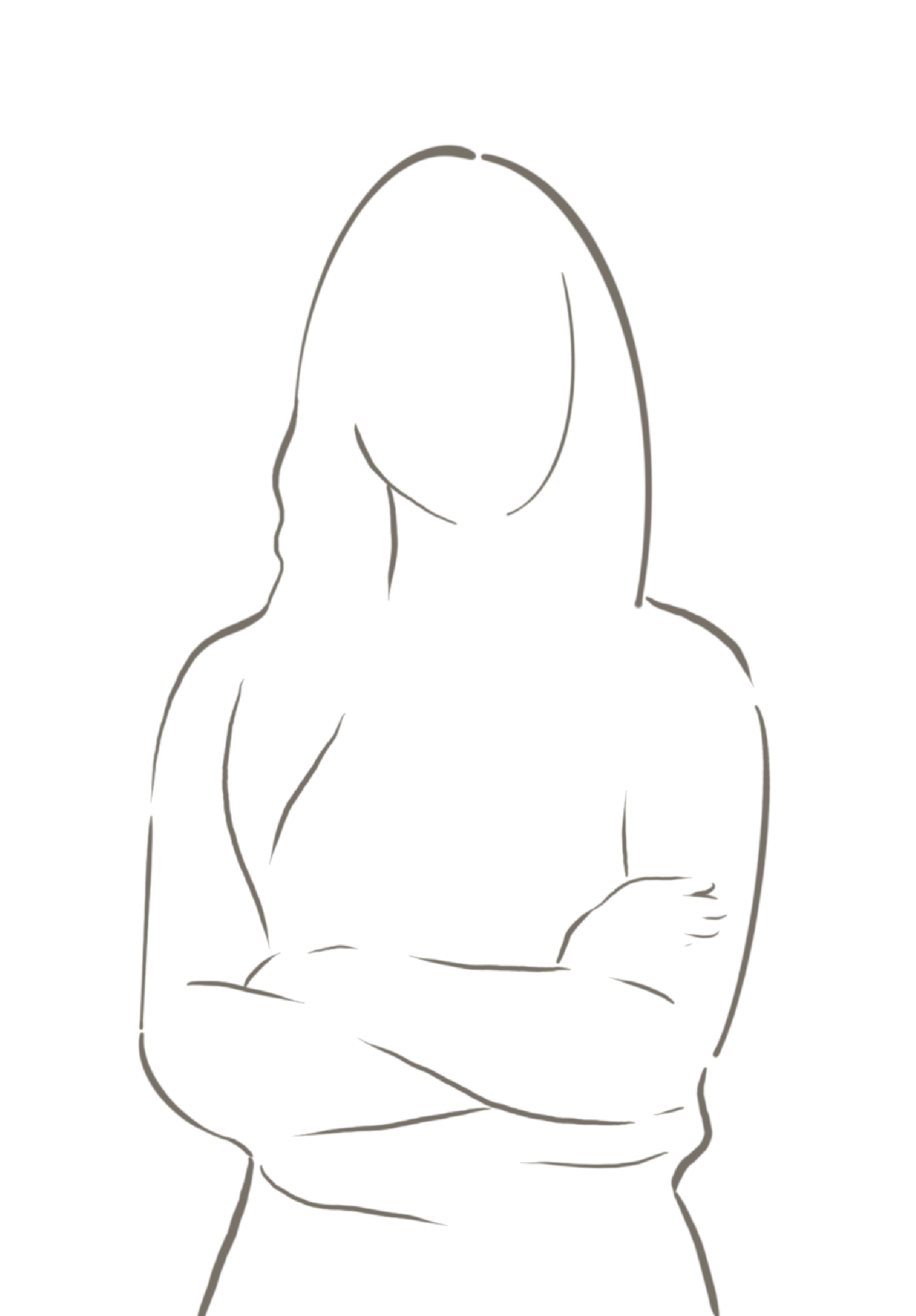 Weiße Silhouette einer Frau