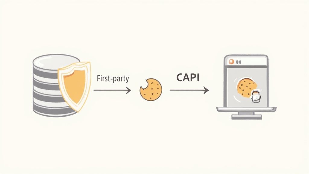 A padlock icon overlaid on a social media interface, symbolizing increased user privacy and data protection.