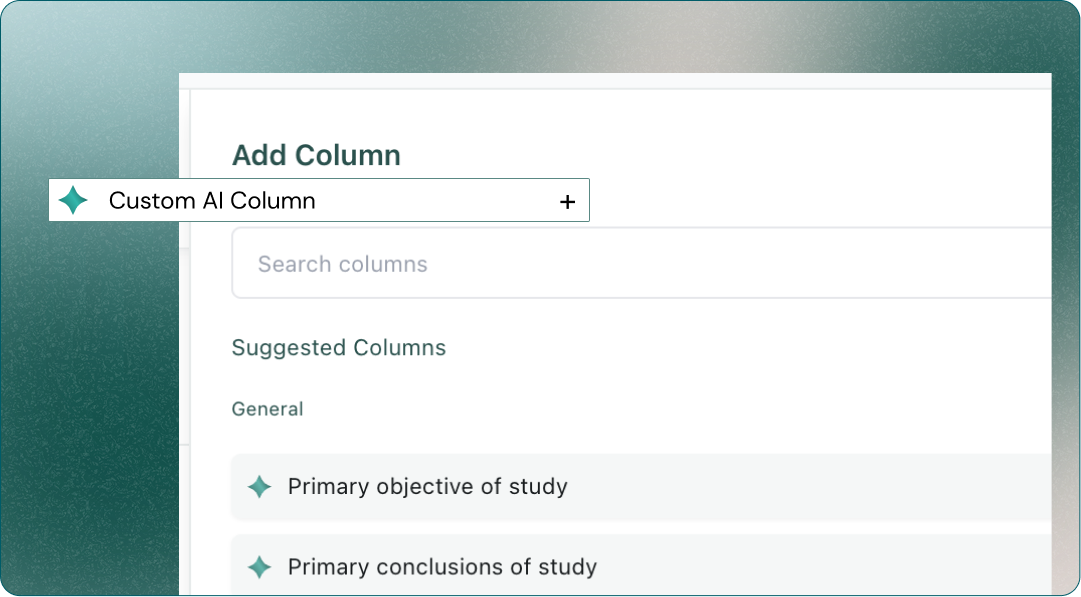 Reliant Tabular Column Creation