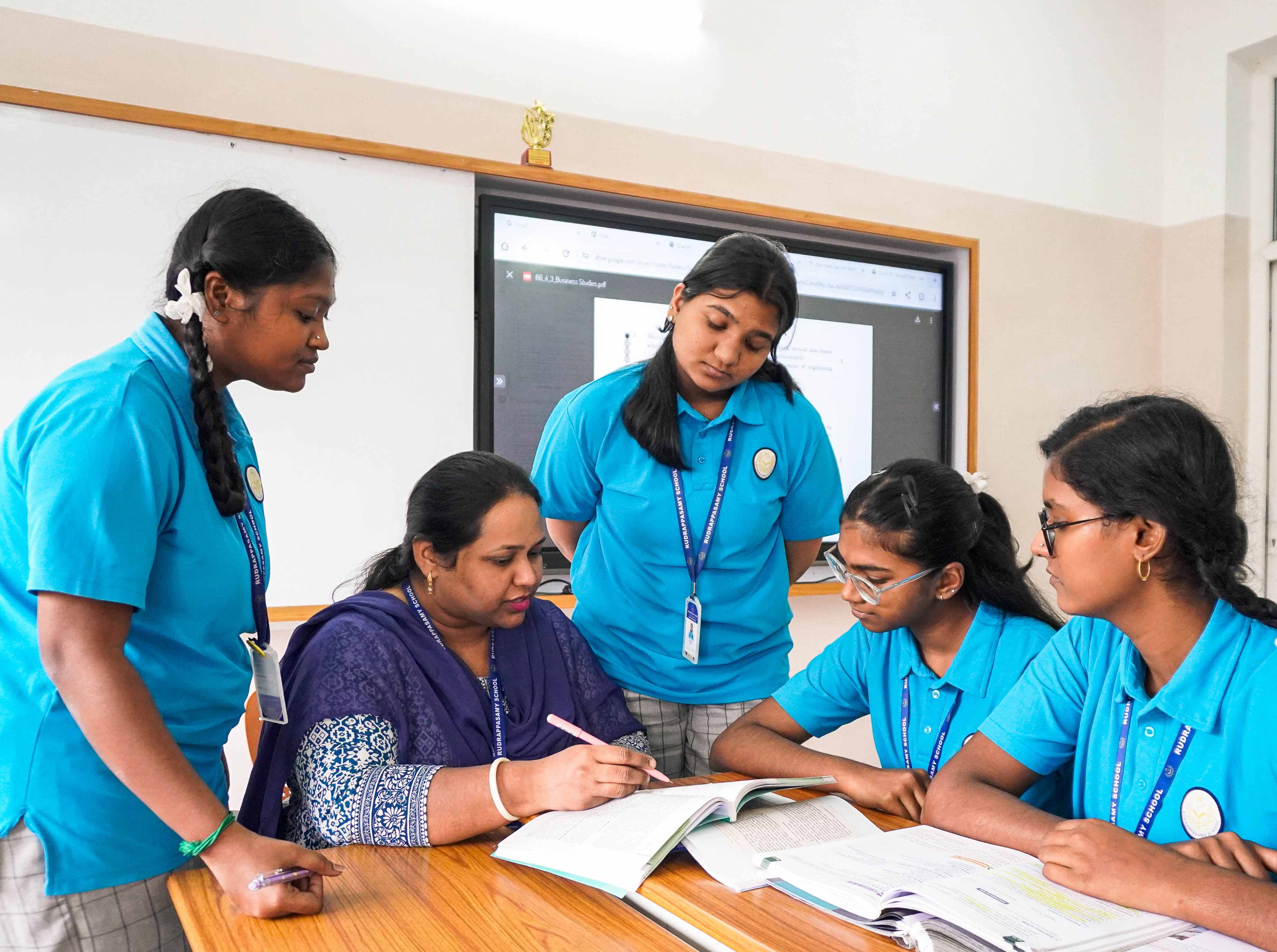 Kindergarten children engaged in hands-on learning and exploration