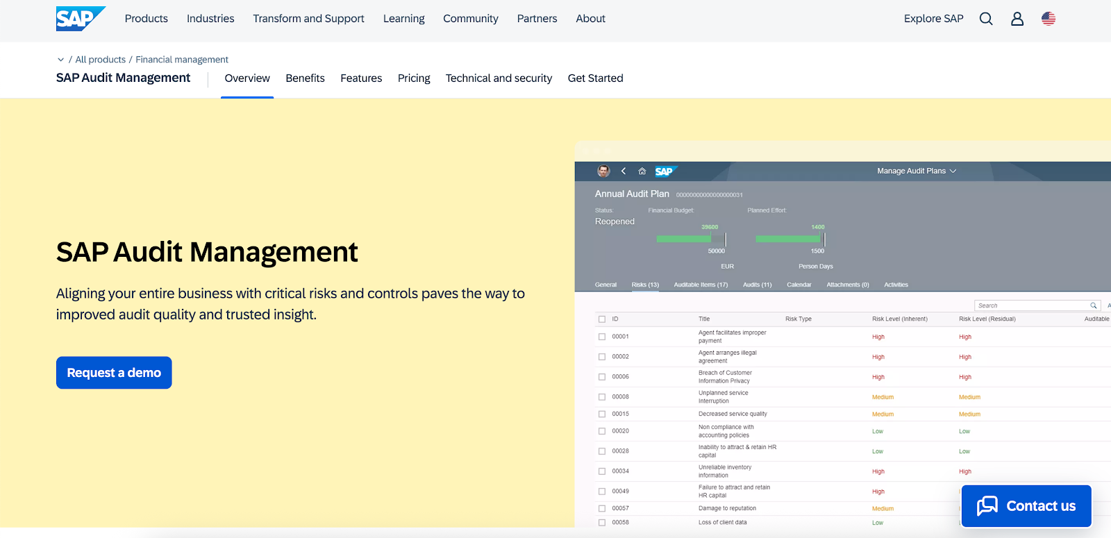 SAP Audit Management