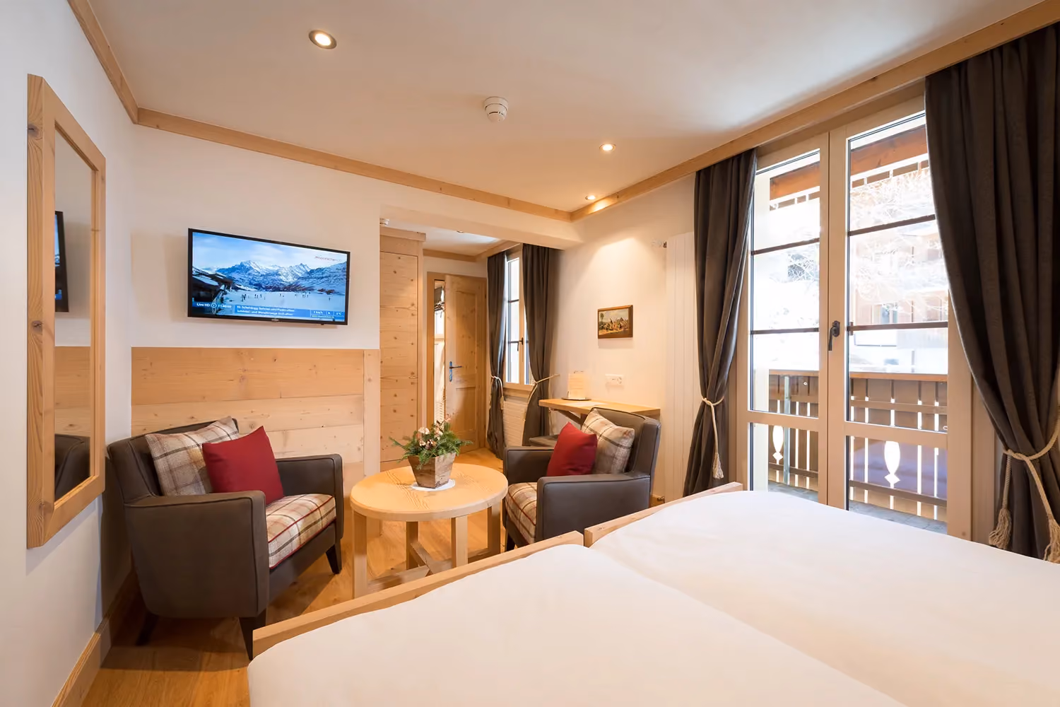 Standard Doppelzimmer Hotel Alpenrose Wengen, Jungfrau Ski Region, Schweiz