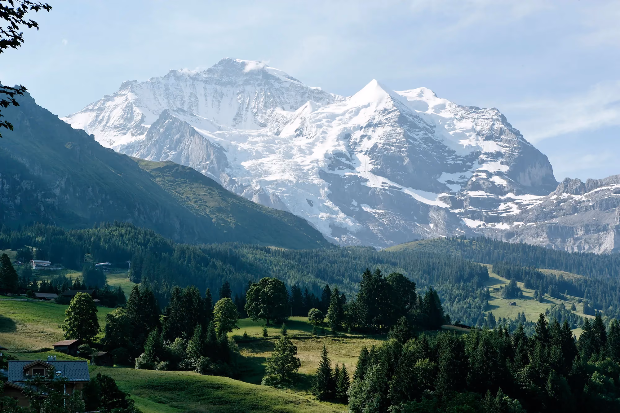 Bergblick auf die Jungfrau in Wengen, Schweiz