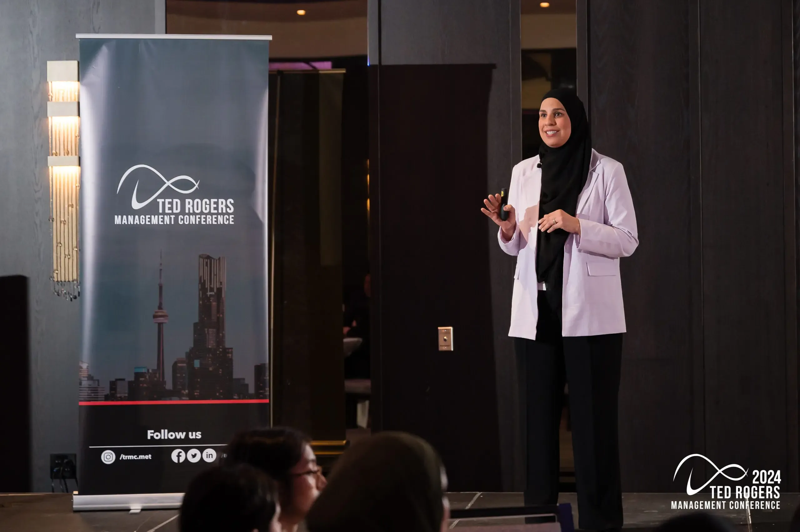 Nabeela Elsayed speaking at TED Rogers Management Conference