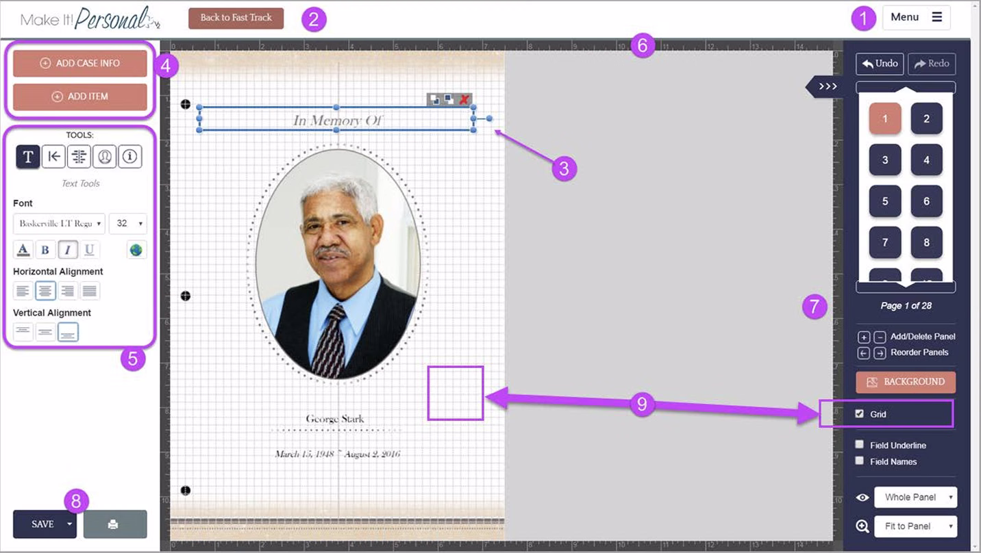 Make It! Personal’s Advanced Designer, shown in Messenger’s training guide.
