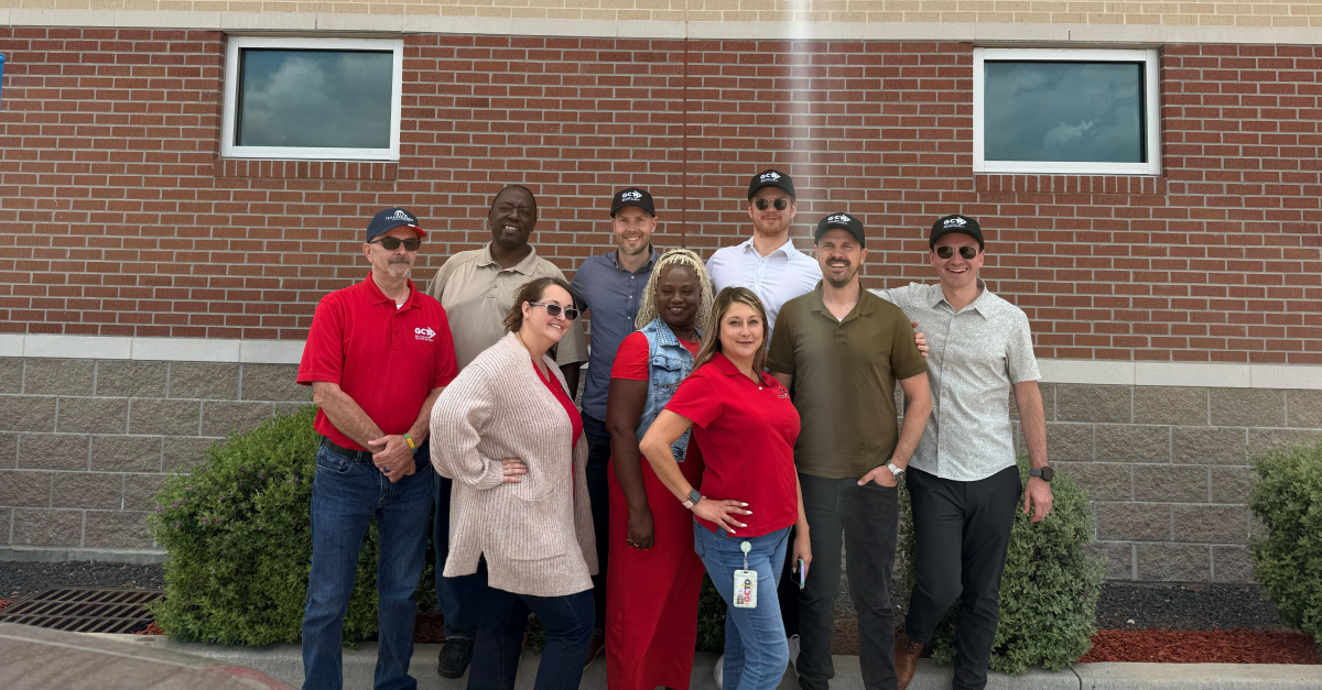 Members of the Gulf Coast Transit District (GCTD) and Spare teams stand smiling outside GCTD’s operations center. The group recently partnered to launch Spare’s Enterprise Asset Management (EAM) system, transforming GCTD’s maintenance operations with proactive, AI-powered tools that help improve safety, efficiency, and vehicle uptime.