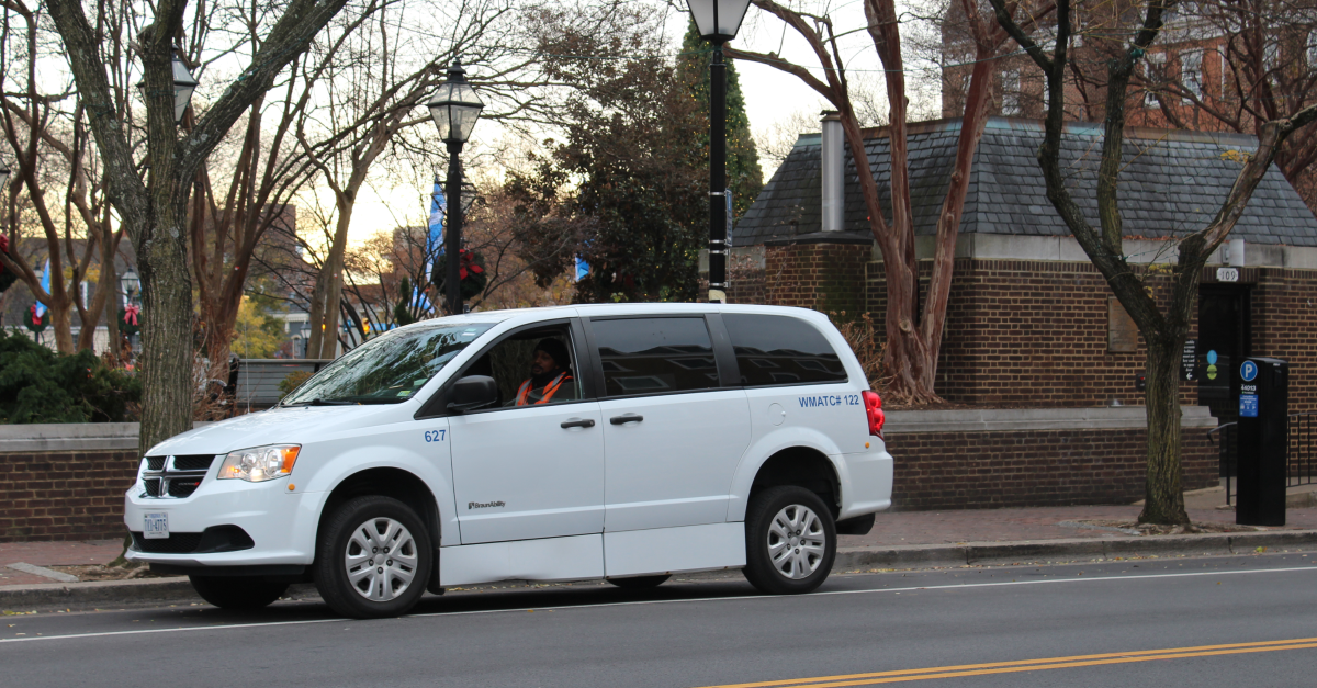 TNC vehicle being used