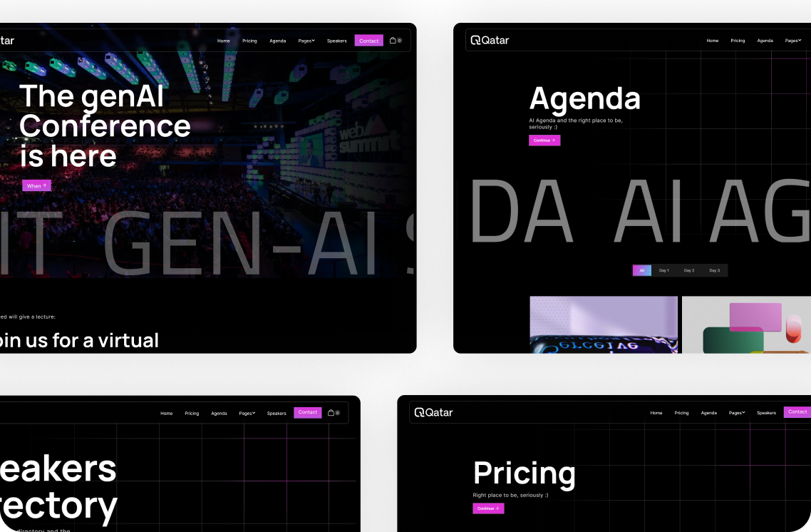Qatar Event Webflow Template - Designed by Azwedo.com and Wedoflow.com