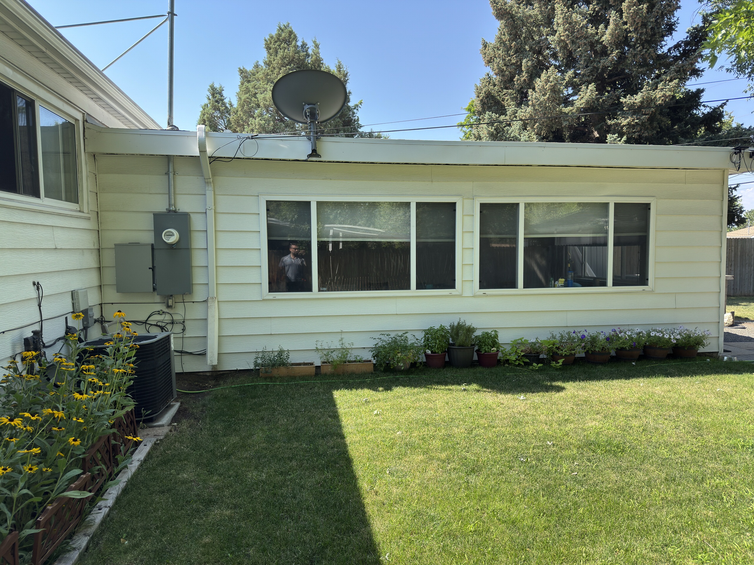 Original backyard space before mother-in-law suite addition, Littleton.