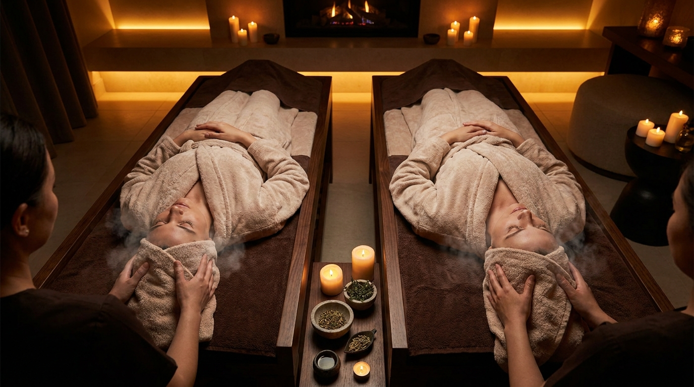 Zwei Frauen beim Head Spa zu zweit in Berlin – ARES HeadSpa Charlottenburg