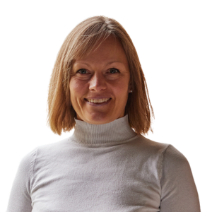 Billede af Linda Høibye, der deltager i podcasten Drømmevillaen