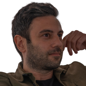 Billede af Meyer, der deltager i podcasten Drømmevillaen