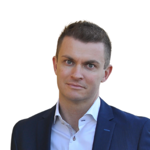 Billede af Kim Østergaard, der deltager i podcasten Drømmevillaen