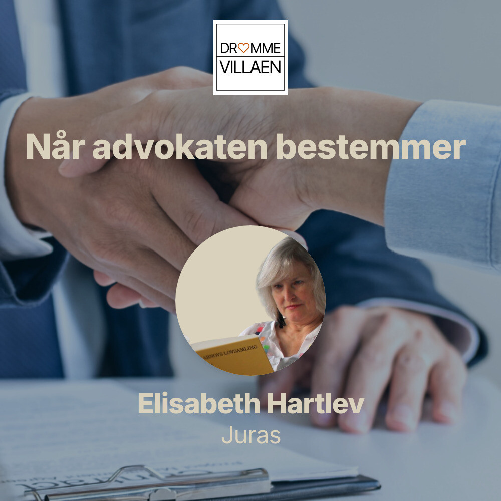 To personer giver hånd i en professionel setting; podcasttitel og gæsteoplysninger vises i forgrunden.