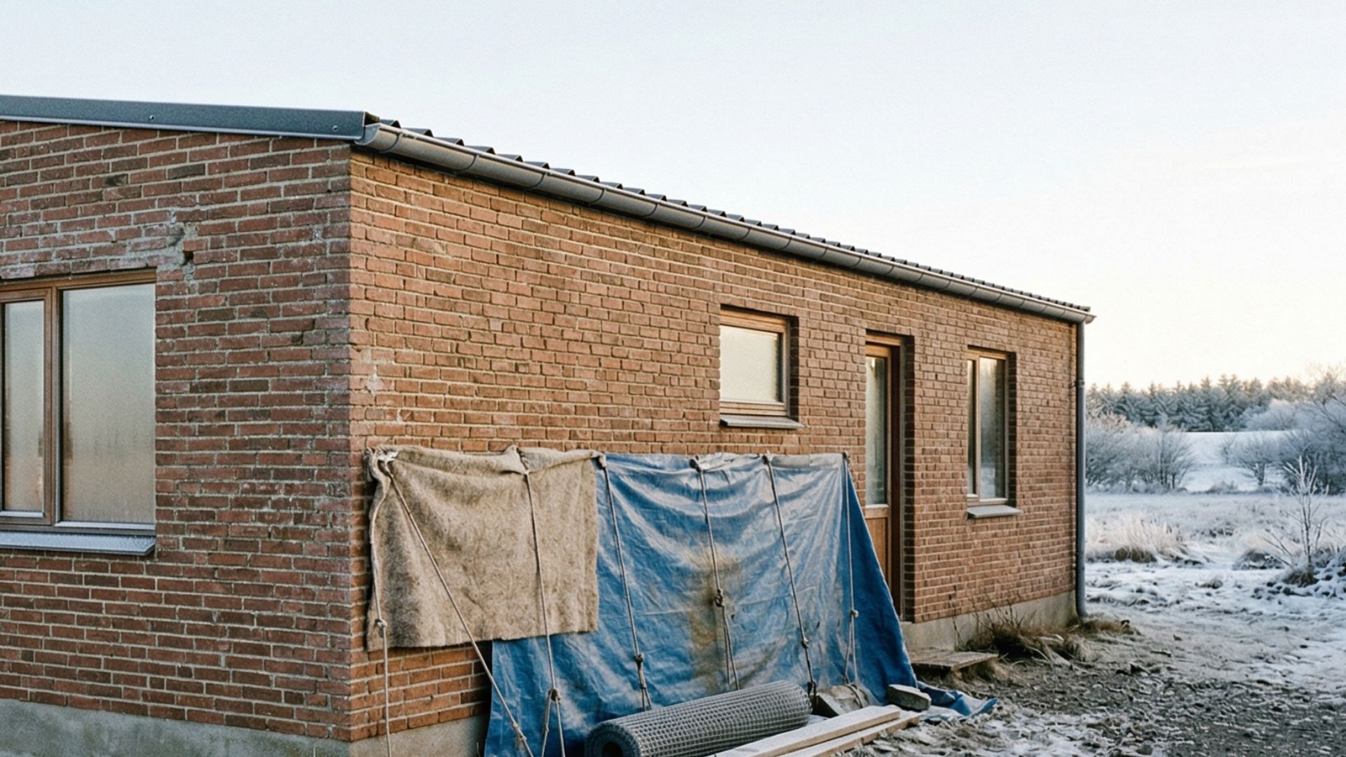Murværk i vintervejr: mørtel, frost og afdækning