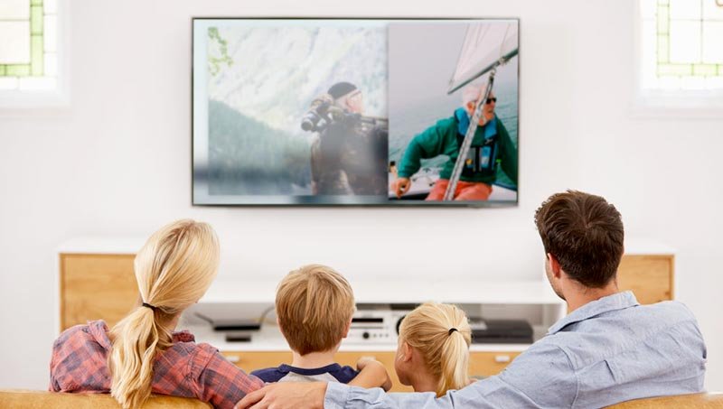 A funeral service being live-streamed for family and friends watching remotely