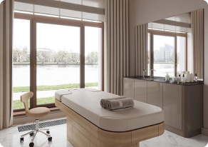 Stylish interior design of penthouse apartment