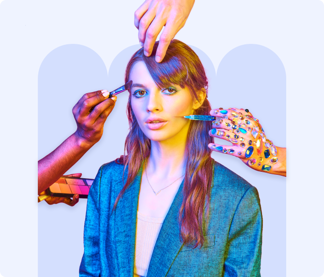 upkeep influencer getting injectables by many hands