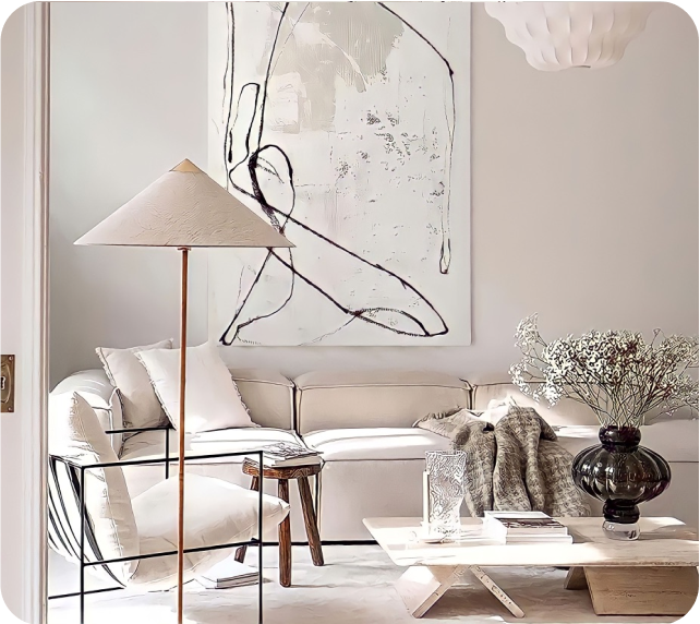 Stylish interior design of penthouse apartment