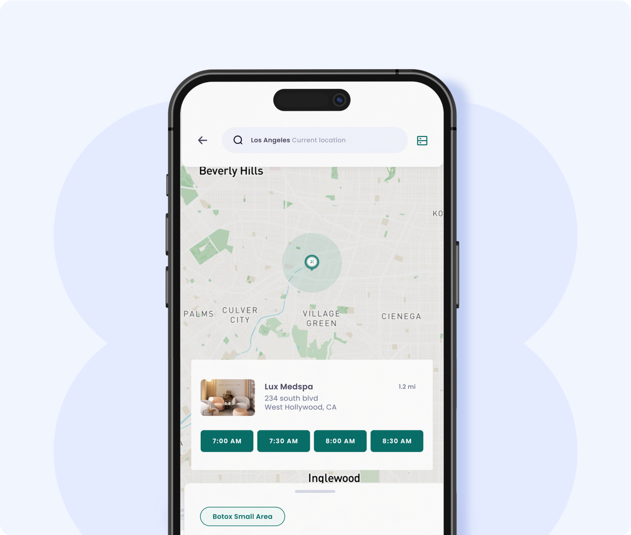 Phone container showing Upkeep app screens