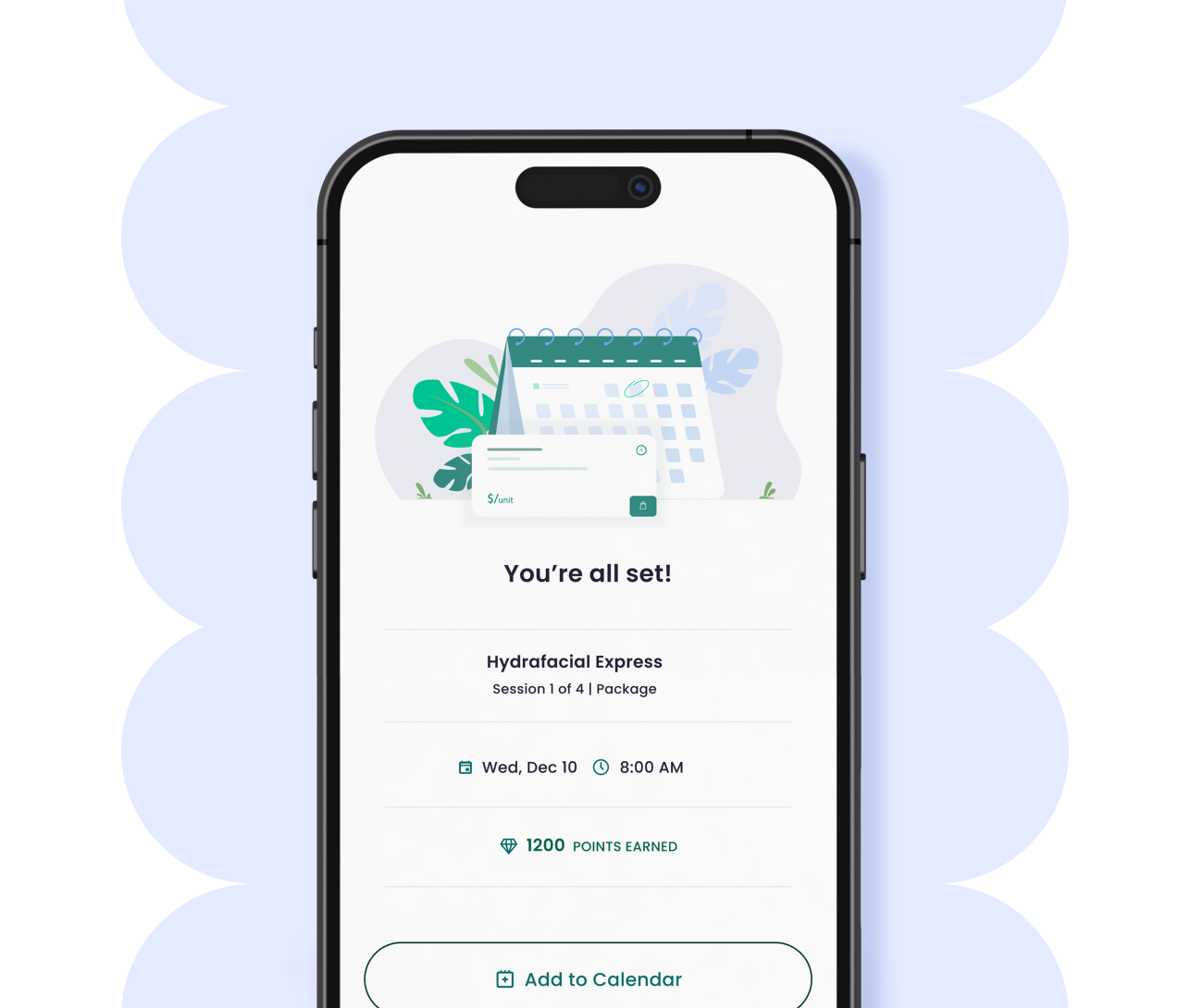 Phone container showing Upkeep app screens