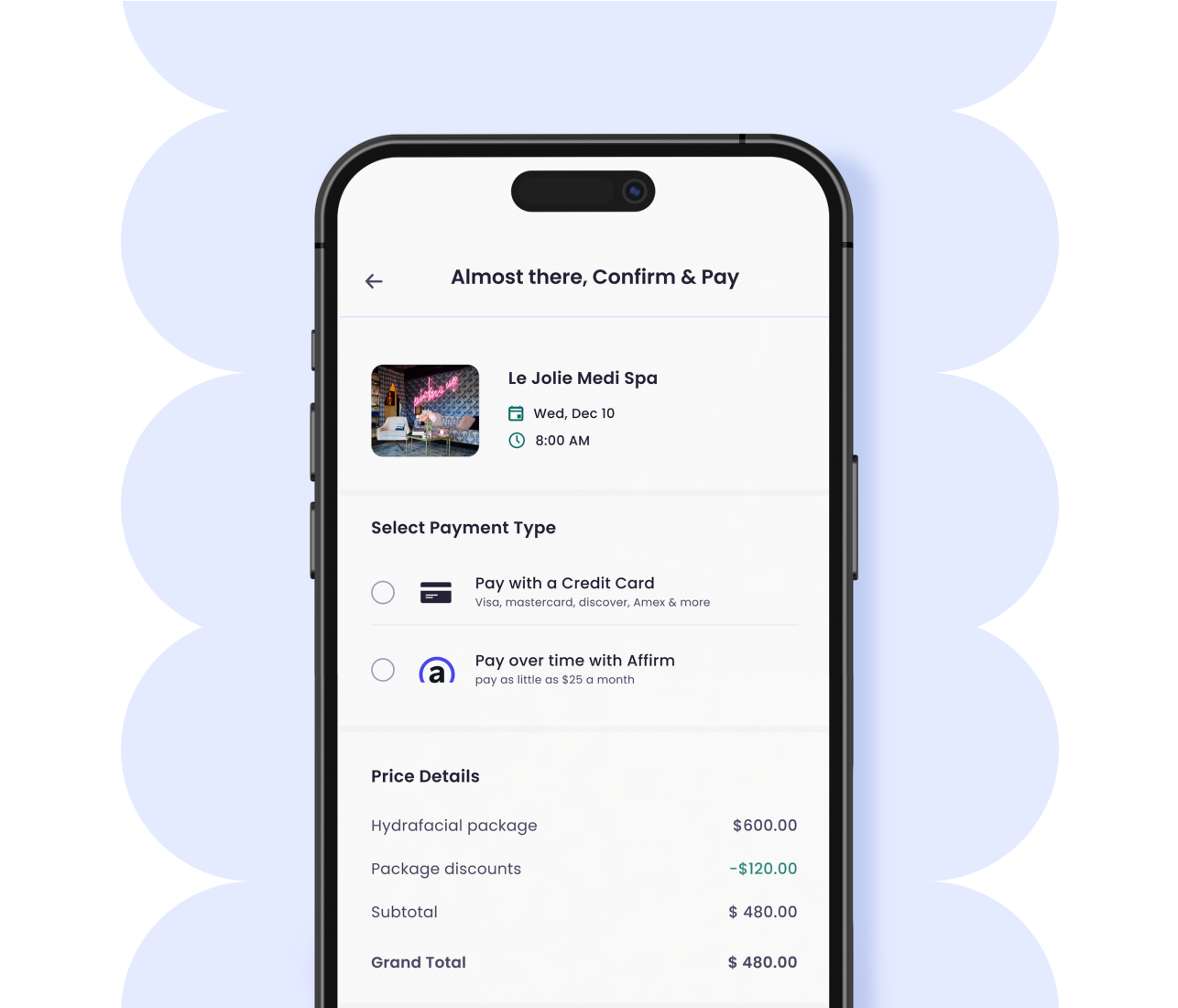 Phone container showing Upkeep app screens