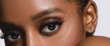 The area near a woman's eyes