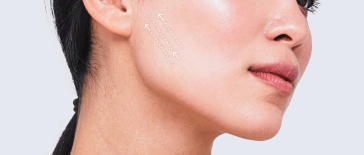 The area of a jawline slimming