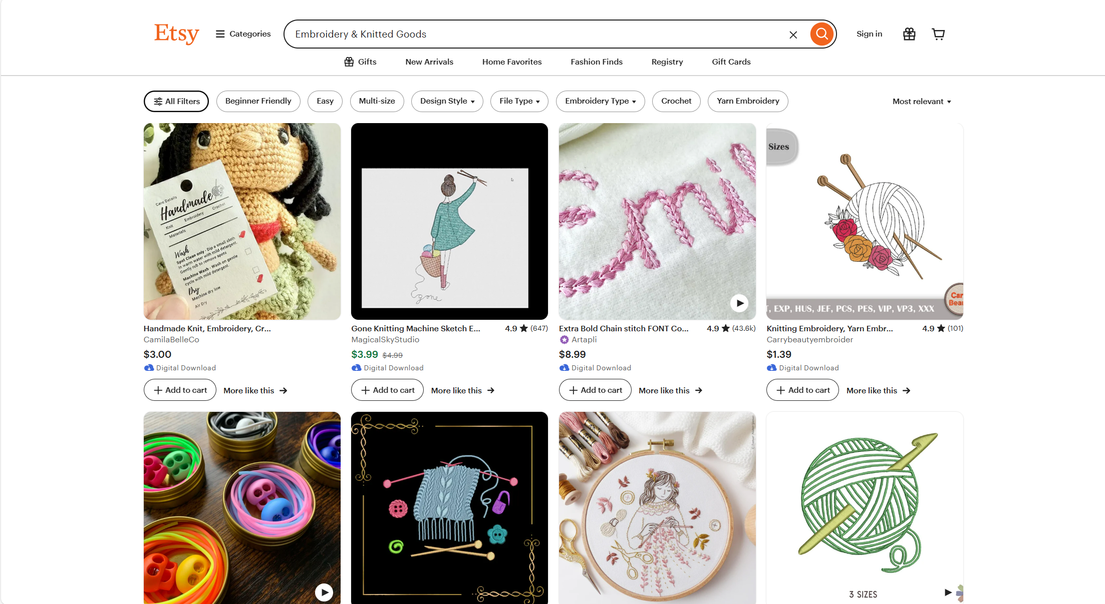Embroidery & Knitted Goods