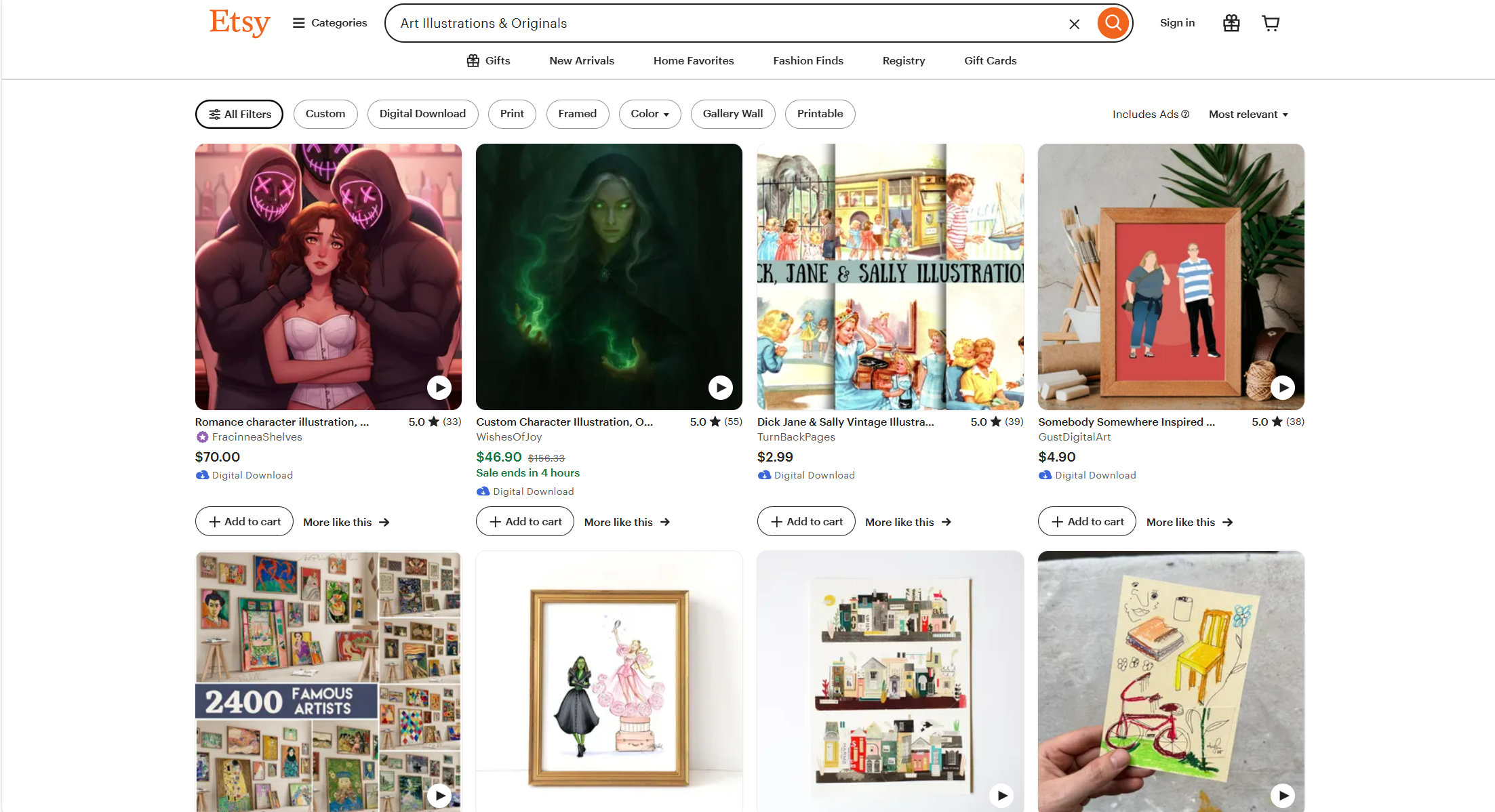 Art Illustrations & Originals