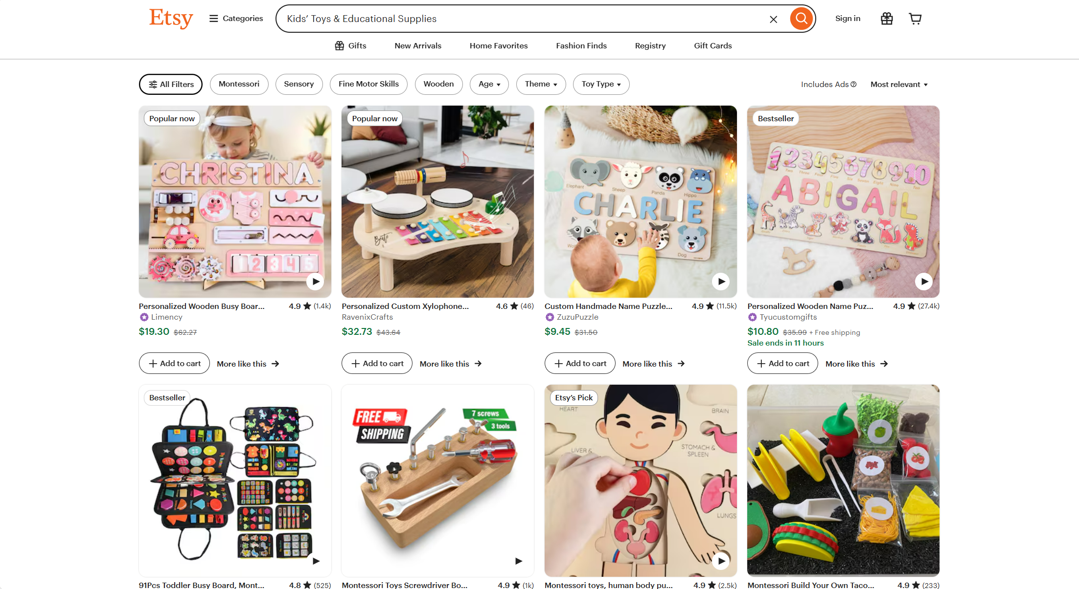 Kids’ Toys & Educational Supplies