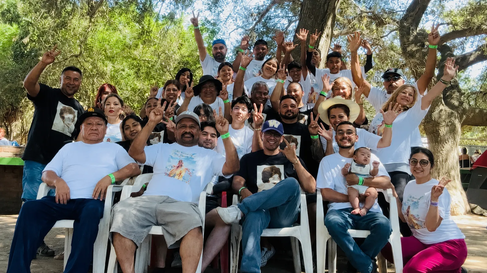 My family together outside