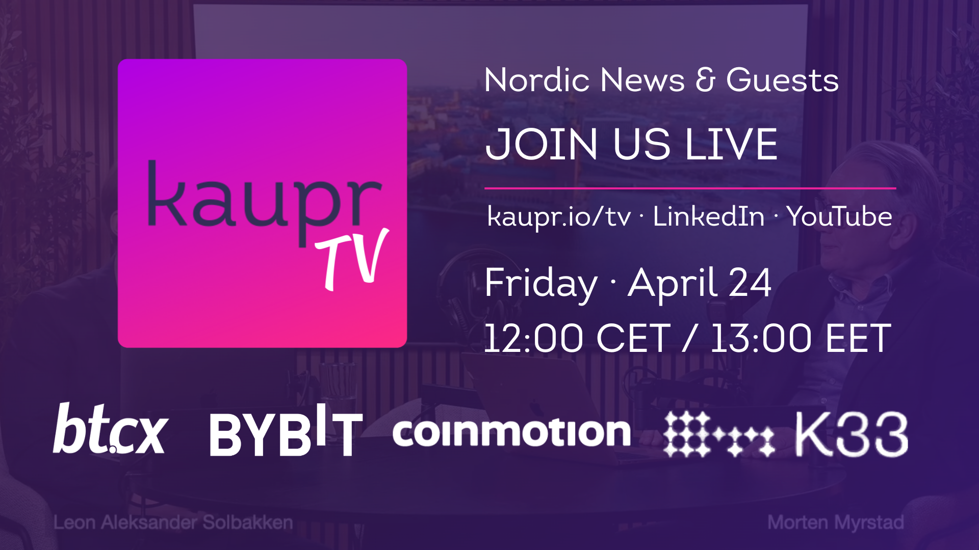 Kaupr TV Live Returns 24 April With News & Guests