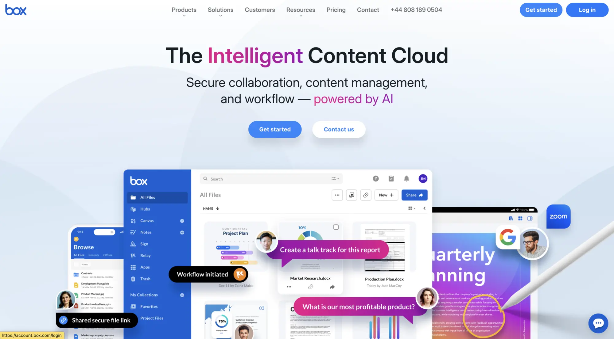 Box private equity tool homepage preview