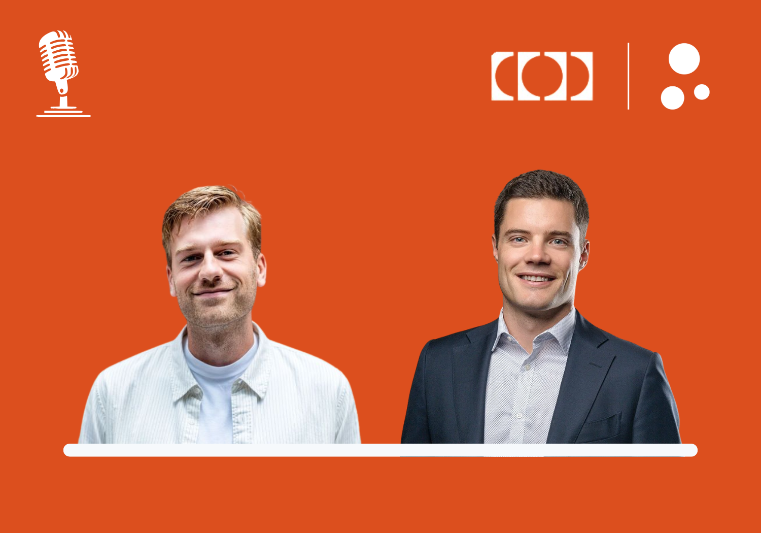 Jackson Fregeau and David Fontaine on an orange background